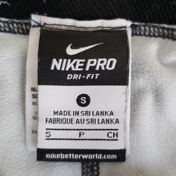Nike Pro Dri-Fit White Gray Black Pixels Pants, S - Picture 5 of 9